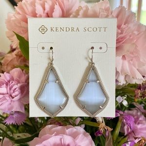 Kendra Scott Alex Silver Drop Earrings in Slate Gray!